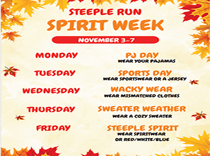 Spirit Week Calendar
